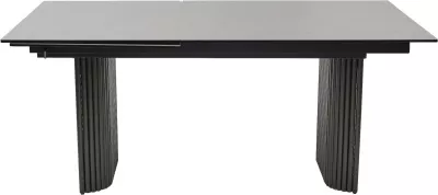 Стол RAGNAR 180 цвет 1699 Серая кожа, керамика / Темно-серый каркас, ®DISAUR