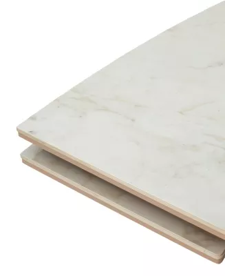 Стол ПУАНТО 200  BRECHA CREMA ELEGANCE, керамика / Латте каркас М-City