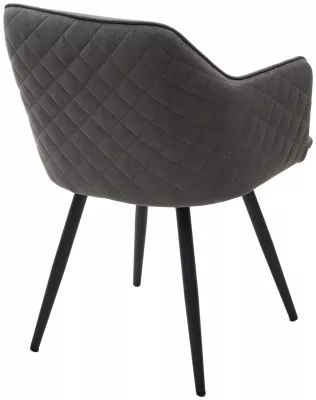 Стул ФОРТ (FORT) 360 град. поворот. цвет B28 Темно-серый, велюр / черный каркас