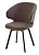 Стул ХИЛТОН 360 град., цвет B29 Шоколадный, велюр / черный каркас