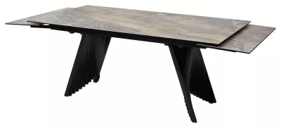 Стол IVAR 180 MARBLES KL-80 Серый мрамор, итальянская керамика, ®DISAUR