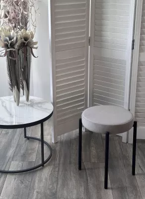 Табурет СТЭК штабилируемый цвет B22 Серый, велюр / черный каркас