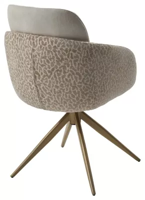 Стул ГРЕЙС (GRACE) 360 град., цвет ЛАТТЕ PENA-110 / HUNTER-120, ткань / ШАМПАНЬ каркас, ®DISAUR
