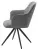 Стул НОРМАН 360 град., цвет BELLA-13/CYPRUS-10 серый, шенилл/замша / черный каркас