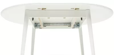 Стол BOLERO 105 см Жемчужный Перито (Белый Мрамор), HPL / Белый М-City