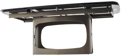 Стол ЛУССО (LUSSO) 200 БЕЛЫЙ МРАМОР TL-326, испанская керамика / Теплый графит каркас, ®DISAUR