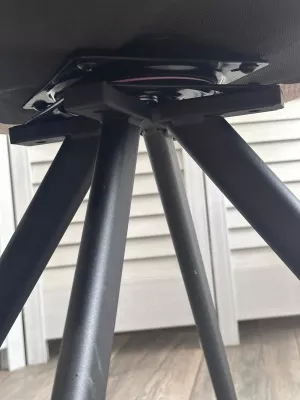 Стул ЛОНГ (LONG) 360 град. поворот. NS10 Серый, букле / черный каркас