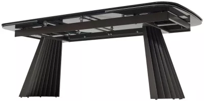 Стол АСТРИД (ASTRID) 200 цвет TL-102 Бежевый мрамор, испанск. керамика / Темно-серый каркас, ®DISAUR