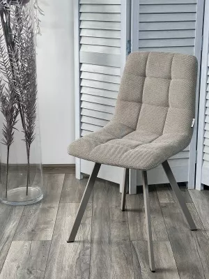 Стул ЧИЛИ ПРОФИЛЬ (CHILLI SQUARE) цвет 355А-04, ткань/ латте каркас