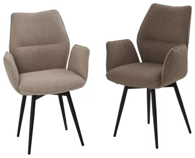 Стул ГРИН 360 град. поворот. цвет NS-05 Капучино, букле / черный каркас