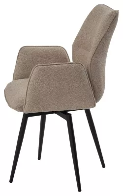 Стул ГРИН 360 град. поворот. цвет NS-04 Крем, букле / черный каркас