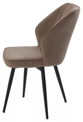 Стул РОССО 360 град. поворот. цвет B5 Капучино, велюр / черный каркас