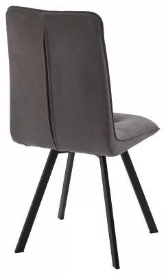 Стул ДАРЛИНГ 360 град. поворот. цвет B28 Темно-серый, велюр / черный каркас