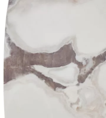 Стол кофейный ДЭГ (DAG) цвет FENDI WHITE керамика на стекле/массив/ МДФ, дубовый шпон ®DISAUR