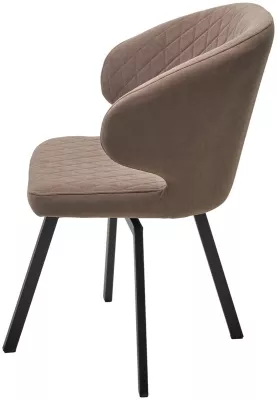 Стул ХИЛТОН 360 град., цвет B5 Капучино, велюр / черный каркас