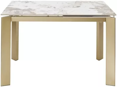 Стол CORNER 120 GLOSS LUXURY PANDORA SOLID CERAMIC / шампань, ®DISAUR