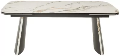 Стол VALDEMAR 180 KL-188 итальянская керамика, стекло/ каркас темно-серый/Kl-188, ®DISAUR