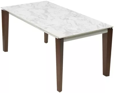 Стол ESMIR 160 MATTE ARABESCATO SOLID CERAMIC/ орех, ®DISAUR