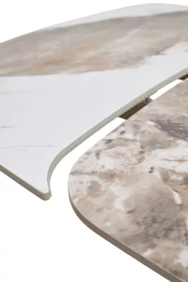 Стол MATIAS 180 GLOSS LUXURY PANDORA SOLID CERAMIC / шампань, ®DISAUR