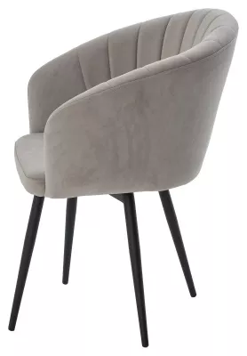 Стул МИШЕЛЬ 360 град. поворот. цвет B22 Серый, велюр / черный каркас