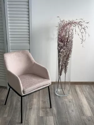 Стул АЛИСТЕР, цвет RAIN 2 какао велюр / черный каркас