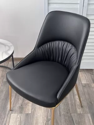 Стул ABRIOLA Black Ti-25, PU / бронзовый, ®DISAUR