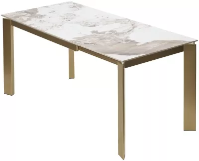 Стол CORNER 120 GLOSS LUXURY PANDORA SOLID CERAMIC / шампань, ®DISAUR