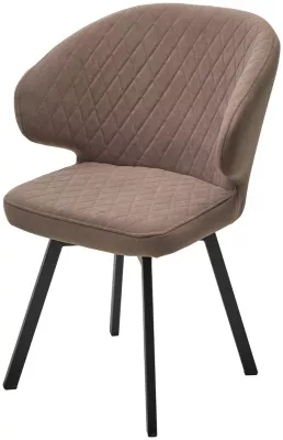 Стул ХИЛТОН 360 град., цвет B5 Капучино, велюр / черный каркас