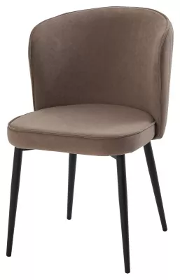 Стул МИЛАНО цвет B5 Капучино, велюр / черный каркас