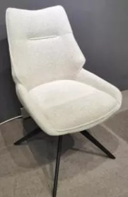 Стул OLAF 360 град. поворот. RAVEN22 Бежево-белый, ткань / Черный, ®DISAUR