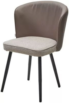 Стул МОНЕ цвет Бисквит ROVENA BISCUT  ткань / ORAKUL 290 экокожа / Черный каркас