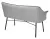 Скамья БЕРГАМО (BERGAMO) цвет UF998-14 светло-серый, букле / UF998-16 темно-серый / DISAUR