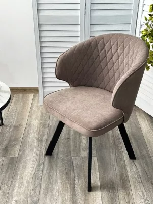 Стул СКАТ (SKAT) 360 град. поворот. цвет B5 Капучино, велюр / черный каркас