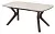 Стол КИРАН (KIRAN) 180 БЕЖЕВЫЙ МРАМОР (MATTE SICILY BEIGE SOLID CERAMIC) / Орех темный, ®DISAUR