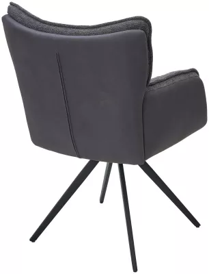 Стул ORTEGA 180 град.поворот. Brego-16 Темно-серый, ткань/ Maison 95 Темно-серый, PU/Черный, ®DISAUR