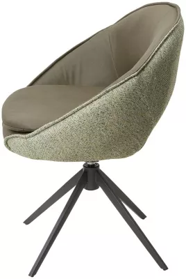 Стул ANABEL 360 град. поворот Зеленый F07-003-01 / MONTECRISTO 8421 / серый каркас, ®DISAUR