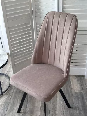 Стул ПРОВАНС 360 град. поворот. цвет B5 Капучино, велюр / черный каркас