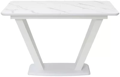 Стол Прага 120 БЕЛЫЙ МРАМОР FC13 CLEAF, пластик / БЕЛЫЙ М-City