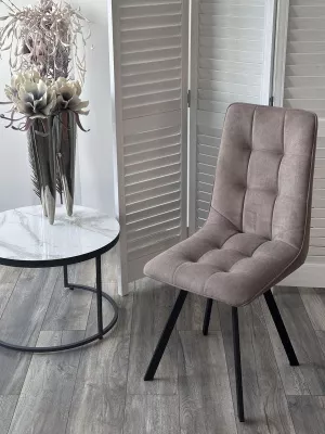 Стул ДАРЛИНГ 360 град. поворот. цвет B5 Капучино, велюр / черный каркас