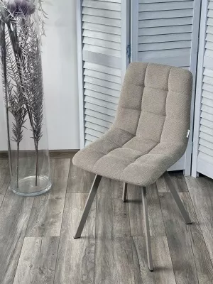 Стул ЧИЛИ ПРОФИЛЬ (CHILLI SQUARE) цвет 355А-04, ткань/ латте каркас