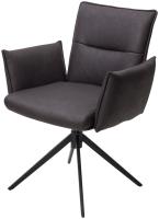 Стул DEAN 360 град.поворот. Темно-серый  экокожа  Maison 99# / Черный, ®DISAUR