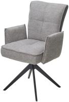 Стул PONCE 360 град. поворот. Brego-07 Серый, ткань/ XD841-16 Серый, букле/ Черный, ®DISAUR