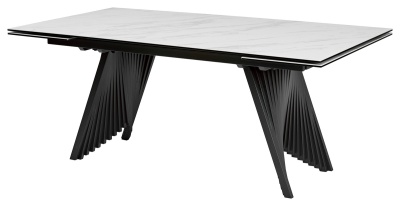 Стол IVAR 180 MARBLES KL-99 Белый мрамор, итальянская керамика/серый, ®DISAUR