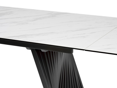 Стол IVAR 180 MARBLES KL-99 Белый мрамор, итальянская керамика/серый, ®DISAUR