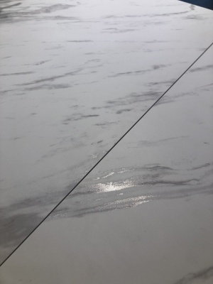 Стол IVAR 180 MARBLES KL-99 Белый мрамор, итальянская керамика/серый, ®DISAUR