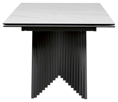 Стол IVAR 180 MARBLES KL-99 Белый мрамор, итальянская керамика/серый, ®DISAUR