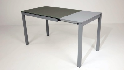 Стол MAGO (01.34) 100/140*70*Н75 см (М089/ M089/ С181 сер-кор.мат ст+L072алюм.)