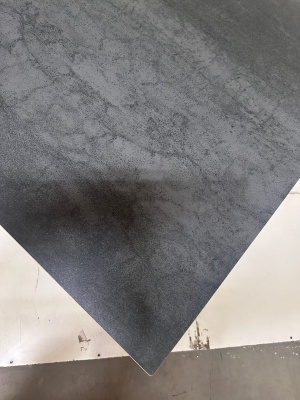 Стол YOAKIM 180 цвет 1704 Темно-серый мрамор, керамика / Темно-серый каркас, ®DISAUR