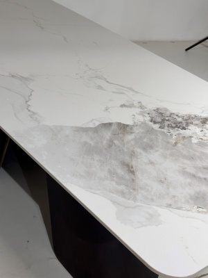 Стол SELTA 200  Белый мрамор CA071, керамика / Дуб/Золотой, ®DISAUR