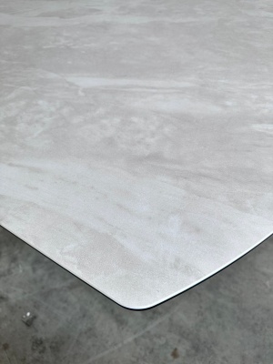 Стол IVAR 180 MARBLES TL-109 Серый мрамор, испанская керамика/Шоколадное золото каркас, ®DISAUR